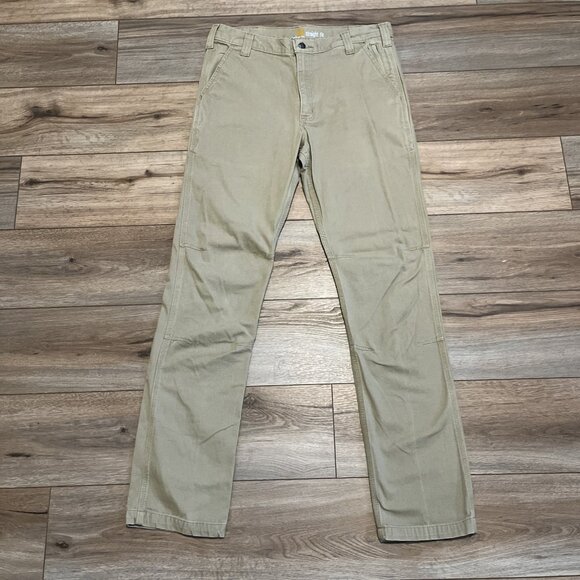 Men's Carhartt Rigby Canvas Pants 34x34 Tan Straight Fit 10282-253 Casual Work - Picture 1 of 11